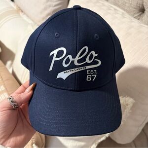 Polo by Ralph Lauren Blue Hat with Silver Logo